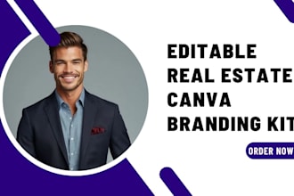 design editable canva real estate branding templates for agents