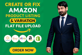 fix or create amazon product listing or parent child variation listing