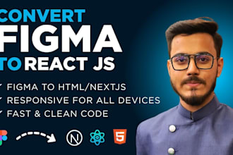 convert figma to react js or next js website