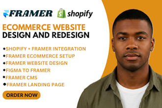 design and build a framer ecommerce store with shopify