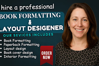 do book formatting and layout design for print and ebook