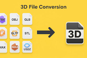 convert your 3d model to usdz, gltf, glb and others