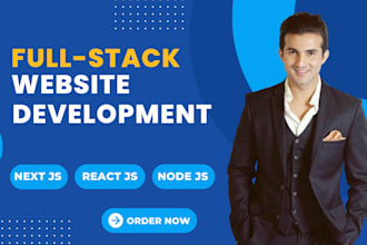 develop a website using react js, next js as a mern stack developer