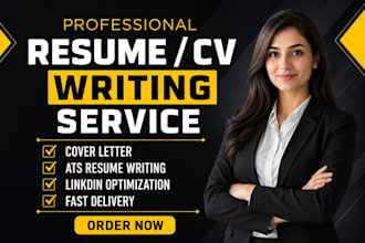 provide professional resume writing, CV, cover letter and linkedin optimization