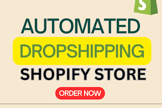 create shopify dropshipping automated store with products