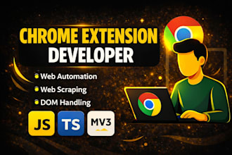 create develop build a custom google chrome extension for automation
