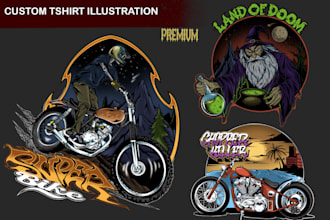 create custom vintage illustration by your request