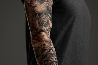 create a tattoo design of tattoo sleeve