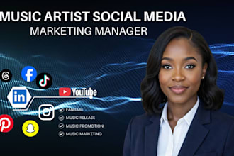 manage your social media, promote your music, grow fanbase for artist, band, dj