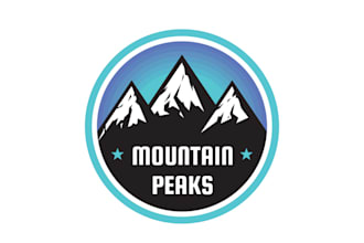 give a high quality rustic mountain badge logo in 15 hours