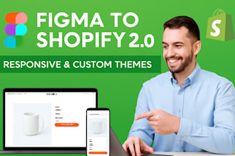figma, PSD, xd, ai, sketch designs in eine shopify site, landing page umwandeln