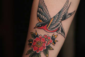 do traditional old school tattoo design