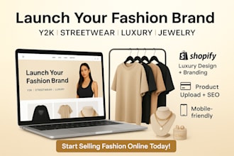 design shopify y2k streetwear clothing luxury boutique fashion jewerly website
