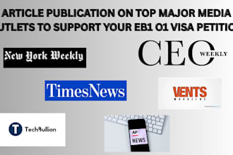 write and publish articles in major media outlets to support eb1 o1 visa case