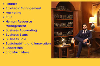 be your tutor for business management, marketing, and finance
