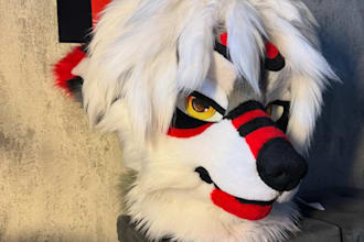 make custom fursuit partial fursuit head paws tail hand cosplay mini partial