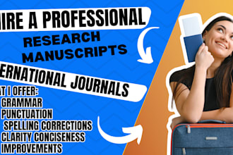 proofread and edit research manuscripts for international journals