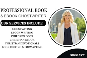 be christian book ebook writer, editor, book ghostwriter, write daily devotional