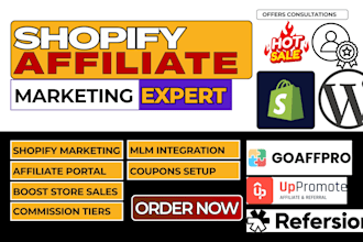 setup shopify affiliate marketing program goaffpro uppromote bixgrow refersion