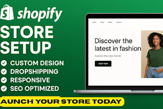 build design redesign shopify store setup shopify ecommerce website development