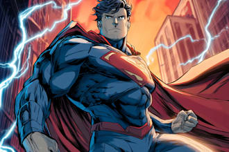 paint photo to cartoon character superhero comic book