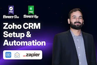setup zoho CRM with integration, automation workflow and custom reports