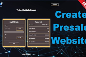 do dex and dapp website, solana staking website, presale website, smart contract