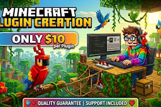 create custom minecraft plugins for spigot, paper or bukkit