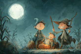 draw children book illustration and book cover