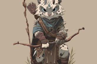 design animal and human cartoon character in unique style