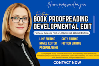 edit, profread and format fantasy, historical fiction, science fiction editor