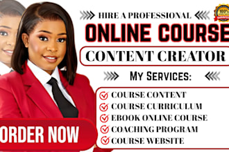create course creation online course content ,ebook online course