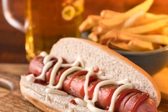 create fast food photography made with real food