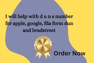 help with d u n s number for apple, google, fda form dun bradstreet