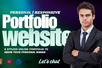 create a responsive personal portfolio website