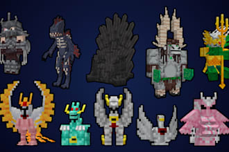 design high quality blockbench models for minecraft mods