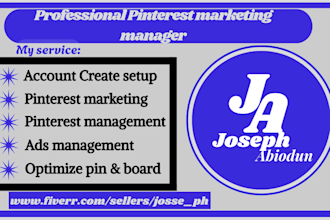 be your pinterest marketing manager for growth pin design and traffic