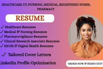 write healthcare cv, nursing, medical, registered nurse, pharmacy resume