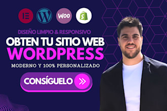 diseñaré y desarrollaré tu sitio web de wordpress