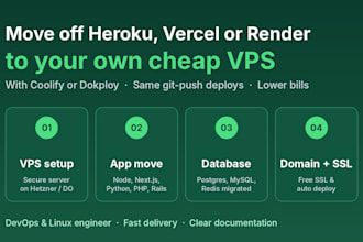 migrate your app from heroku or vercel to a cheap vps with coolify