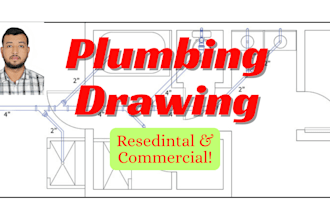 design sanitary plumbing and drainage layouts in autocad for your project