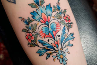 make a traditional or neo traditional tattoo design