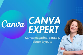 design catalog, magazine, ebook, PDF for you, canva expert