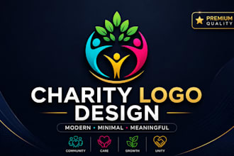 design charity, foundation, community, and non profit  logo