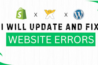 fix your shopify wix wordpress website issues code bugs layout responsiveness