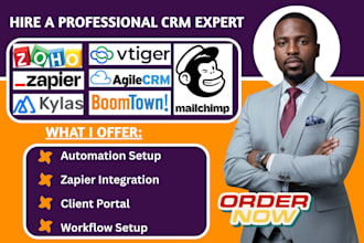 do zoho kylas sales crm vtiger automation boomtown agile mailchimp integration