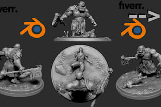 sculpt 3d character or miniature for 3d printing