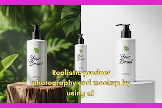 realistic product photography and mockup by using ai