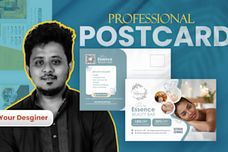 do creative postcard design, media kit, eddm mailer business flyer