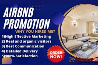 airbnb promotion airbnb marketing, vrbo listing promotion hotel booking seo